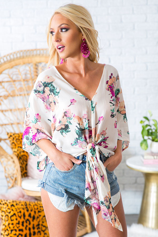 Floral Friendly Shift Top Image - 5