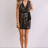 Just Add Wine Wrap Lace Dress in Black Image - 1