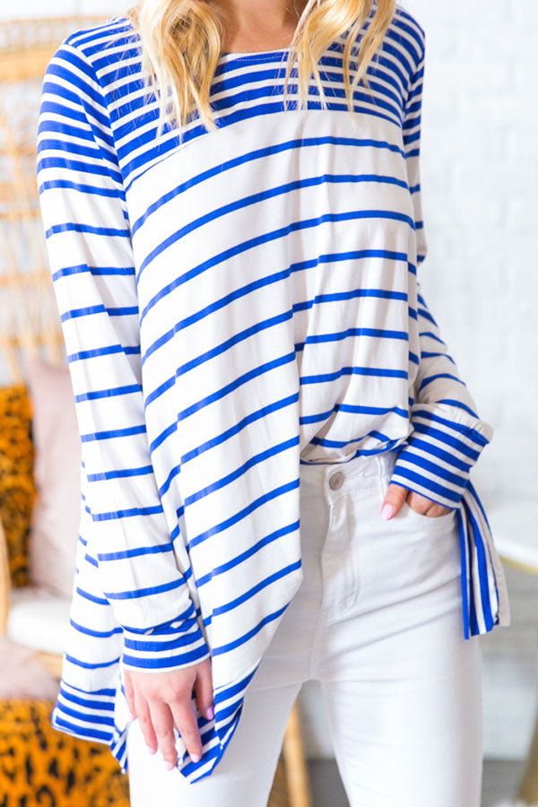 Cruise Liner Stripe Shift Top Image - 3