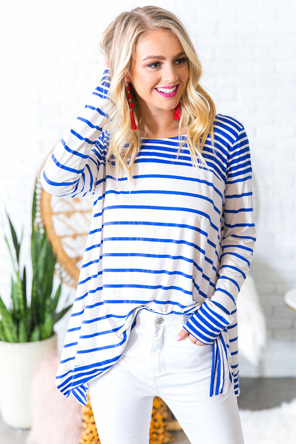 Cruise Liner Stripe Shift Top Image - 4