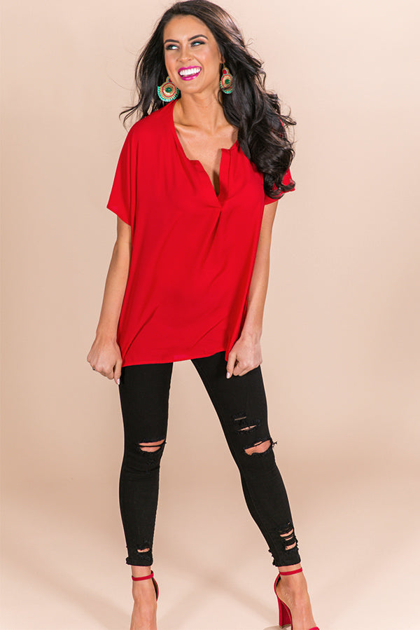 Light Up The Night Tunic in Red Image - 2