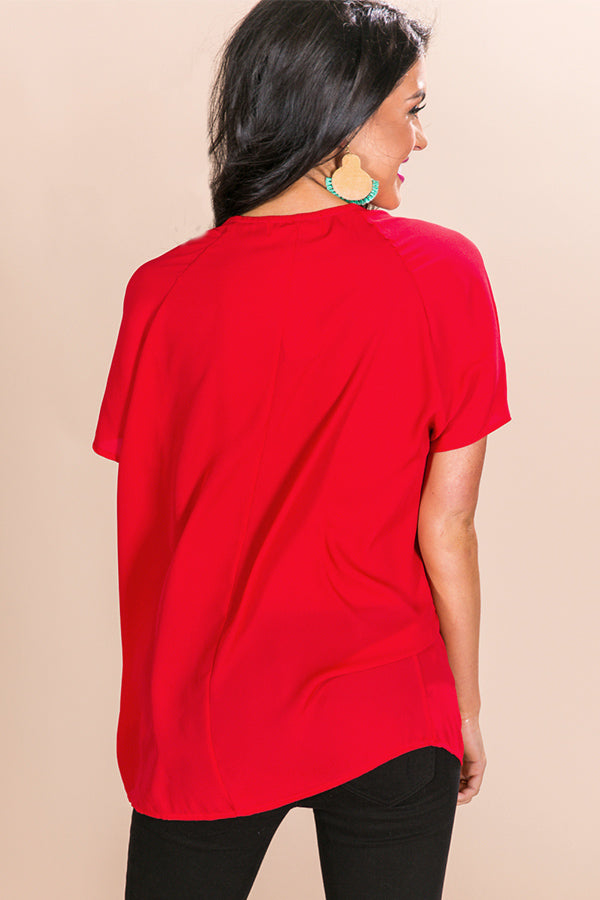 Light Up The Night Tunic in Red Image - 4