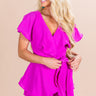 All The Goals Wrap Romper in Orchid Image - 1