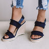 Vacation Friendly Wedge in Navy Image - 1