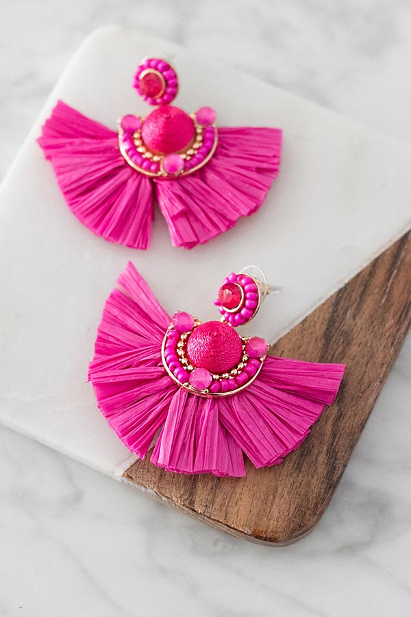 Sunshine Chic Earrings in Pink Image - 1