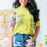 Lush Garden Shift Top in Lime Punch Image - 1