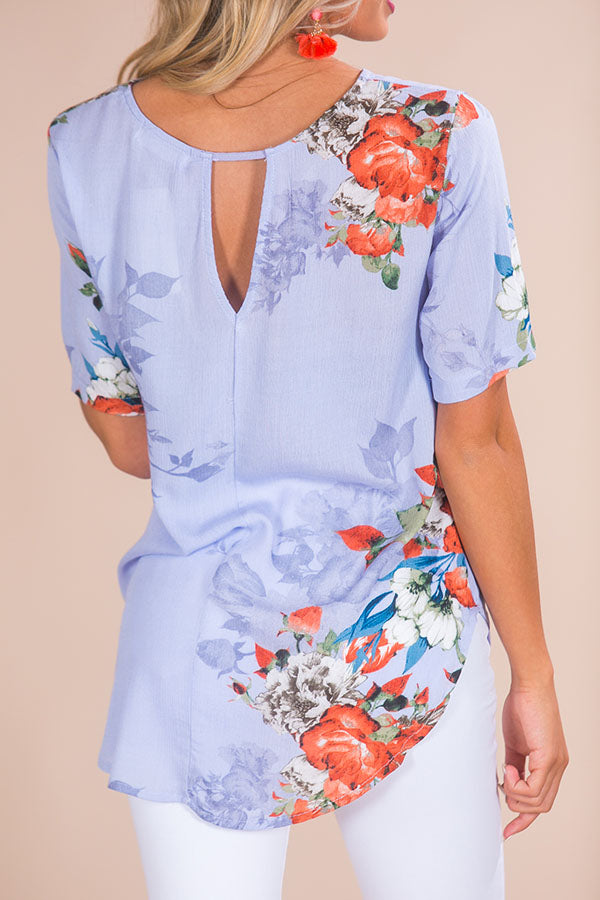 Lush Garden Shift Top in Lavender Image - 4