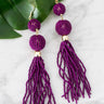 Barcelona Babe Tassel Earrings In Purple Image - 1
