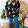 Fashion Queen Floral Shift Tunic in Black Curves Image - 1