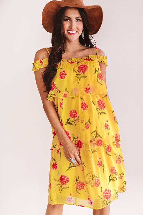 French Floral Tiered Dress Image - 1