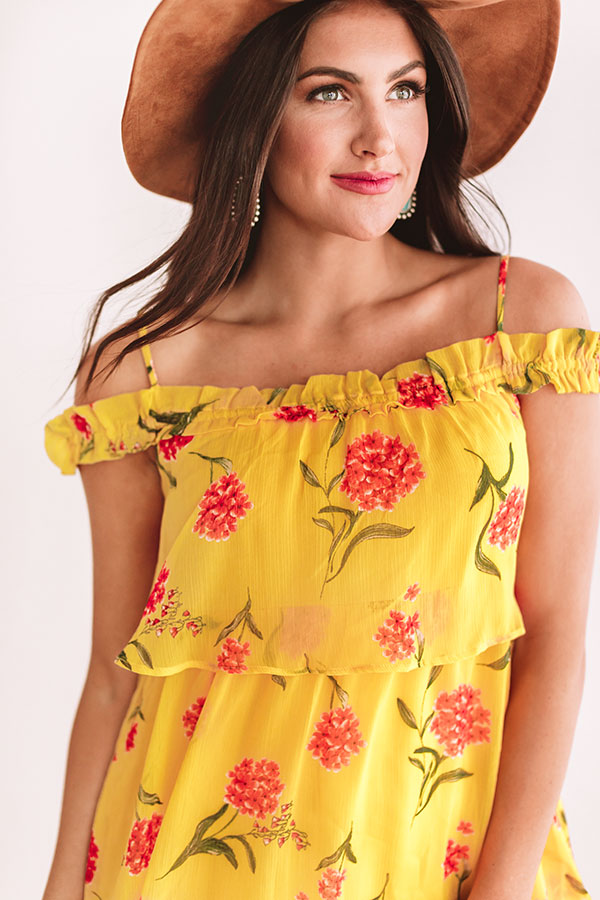 French Floral Tiered Dress Image - 4