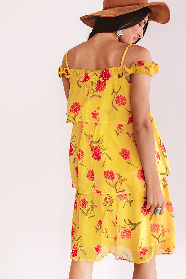 French Floral Tiered Dress Image - 5