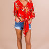 Key West Floral Shift Top in Red Image - 1