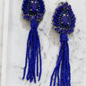 Island Hopper Tassel Earrings In Royal Blue Image - 1