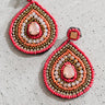 Sangria Under The Sun Earrings In Coral Image - 1