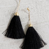 Resort Romance Tassel Earrings In Black Image - 1