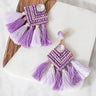 On Cabo Time Tassel Earrings In Lavender Image - 1
