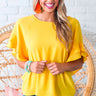 Parisian Vacation Shift Top in Marigold Image - 1