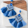 On Cabo Time Tassel Earrings In Blue Image - 1