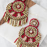 Gold-Y Luxe Earrings In Red Image - 1