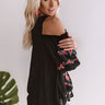 Paradise Is Calling Embroidered Shift Top in Black Image - 1