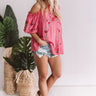 Paradise Is Calling Embroidered Shift Top in Pink Image - 1
