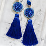 Shake It Up Tassel Earrings In Blue Image - 1