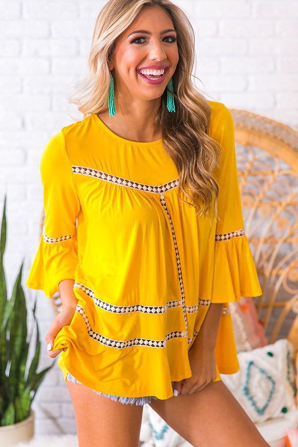 French Quarter Shift Top in Marigold Image - 2