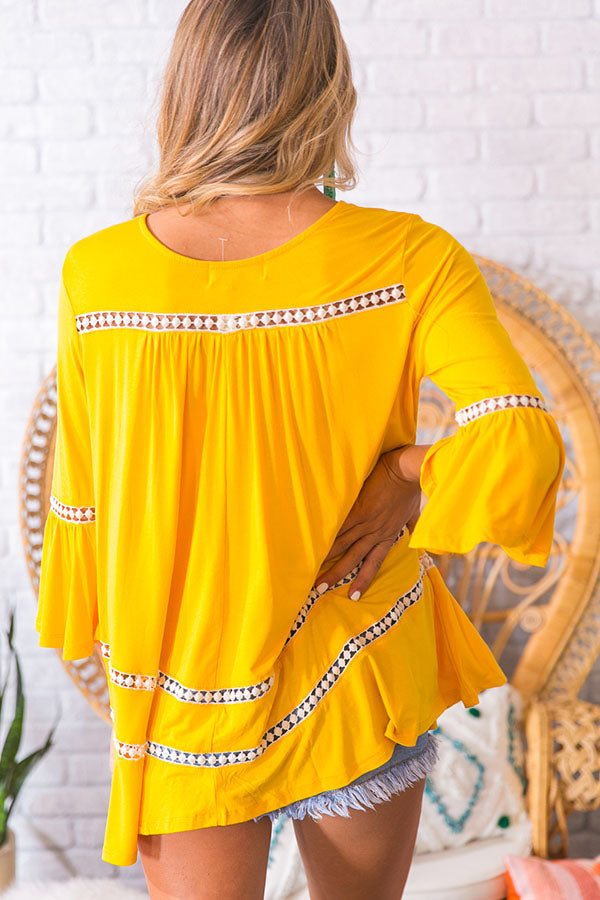 French Quarter Shift Top in Marigold Image - 4