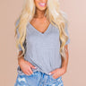 PIKO V-neck Shift Tee in Grey Image - 1