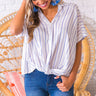 Social Stripes Shift Top Image - 1