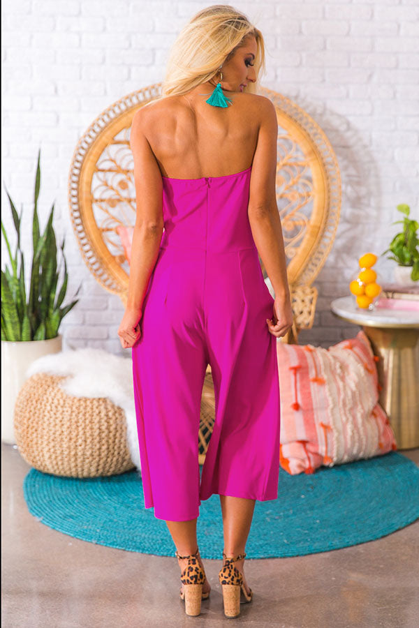 The Juniper Jumpsuit in Hot Pink Image - 4