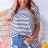 PIKO Shift Tee in Navy Stripe Image - 1