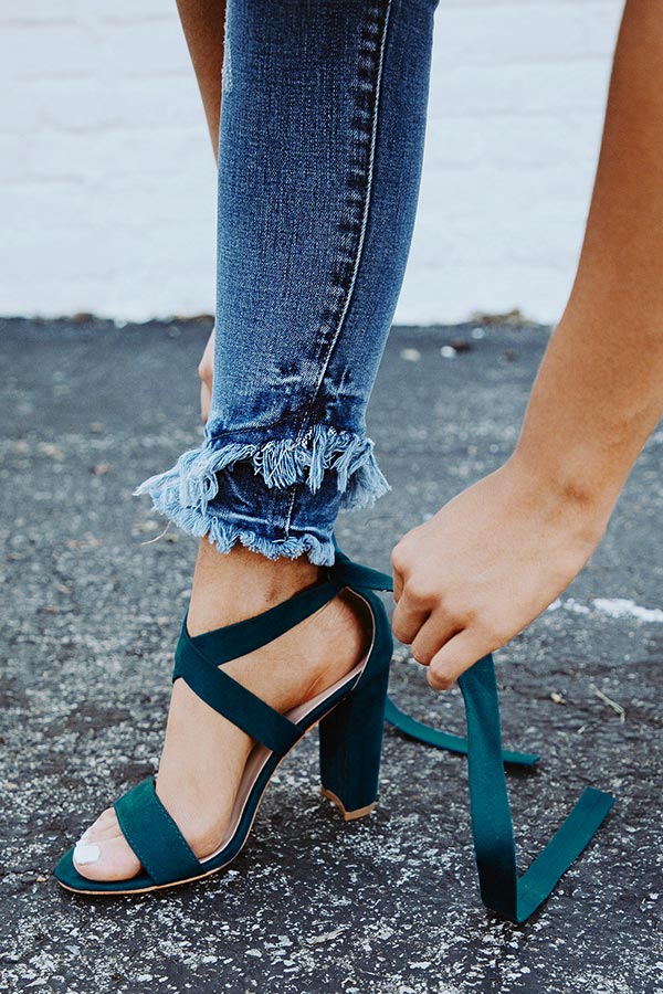Amazon.com | Naturalizer Womens Vera Ankle Strap Block Heel Dress Sandal  Jade Green Suede 5 M | Heeled Sandals