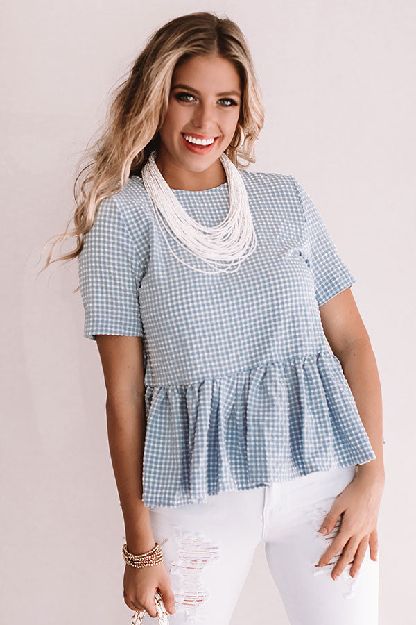 Overton Park Seersucker Babydoll Top Image - 4