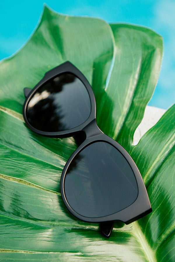 Cali Coastline Sunnies in Matte Black Image - 1