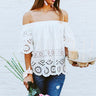 Santorini Eyelet Off Shoulder Top Image - 1