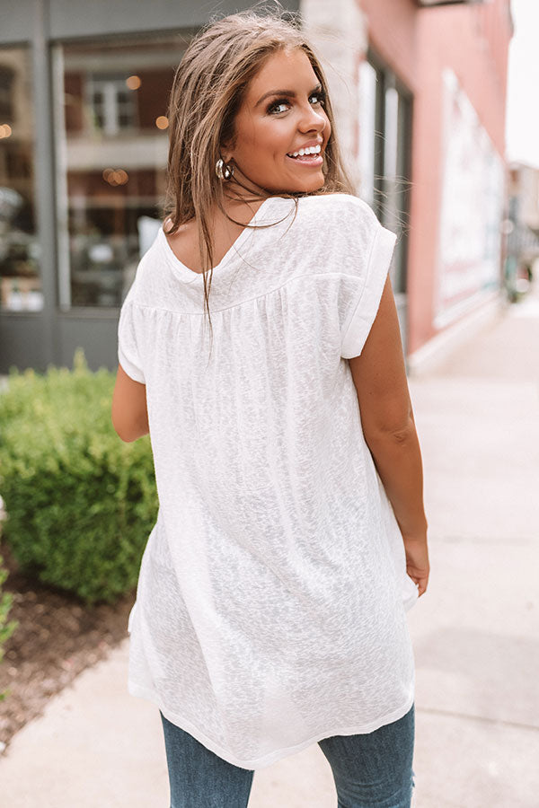 Sunday Loving Shift Tee in Ivory Image - 4