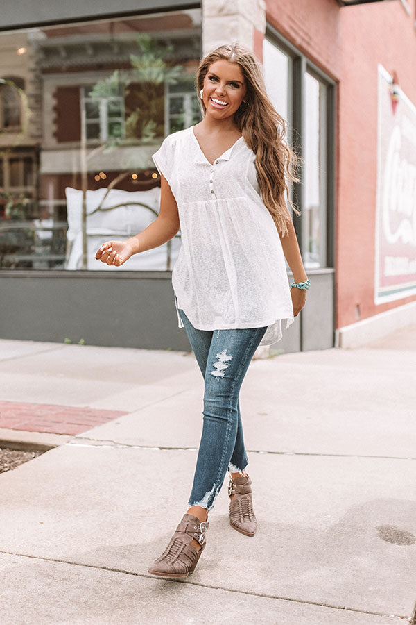 Sunday Loving Shift Tee in Ivory Image - 1