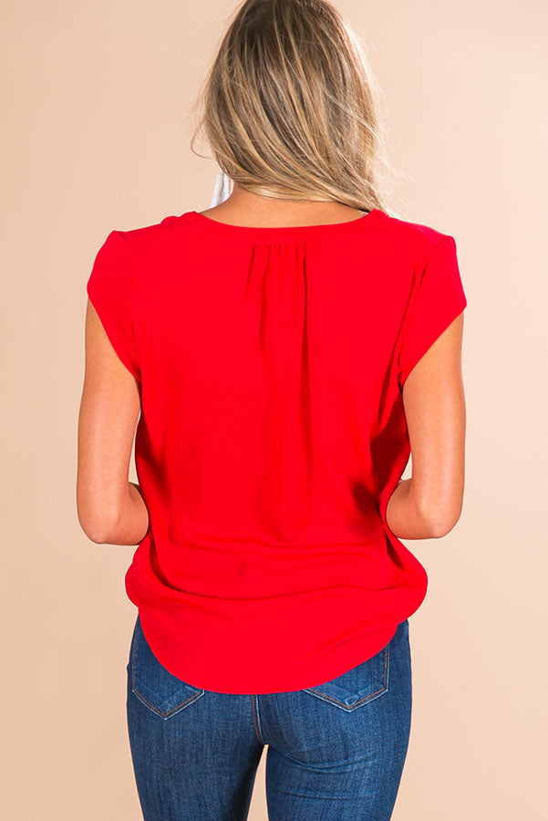 Absolutely Everything Shift Top In Red Image - 4