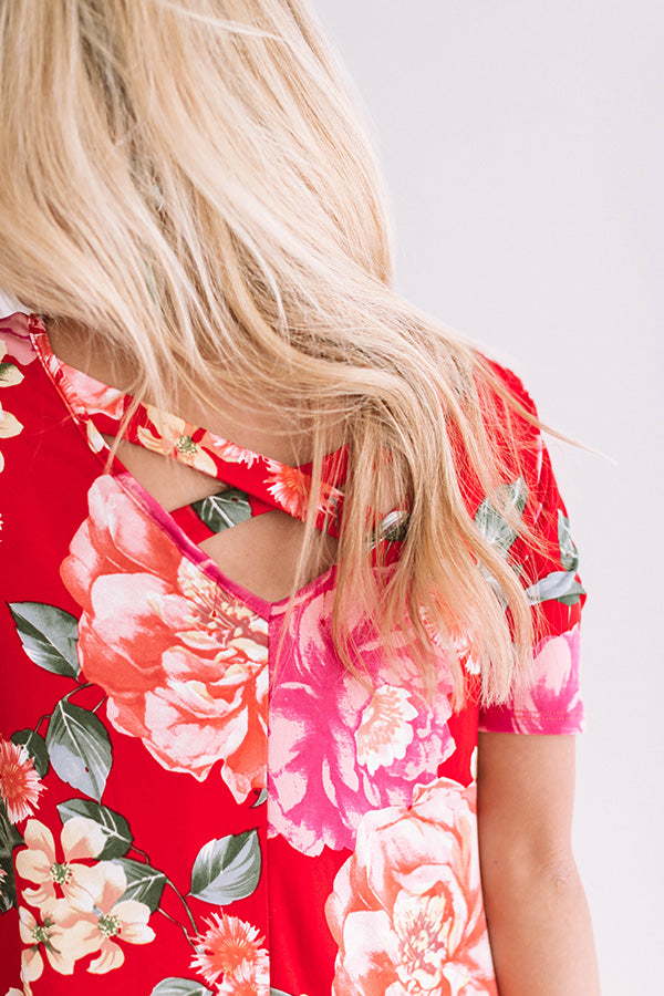 Peony Perfection Midi in Red Image - 3