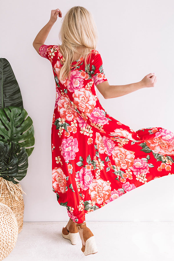 Peony Perfection Midi in Red Image - 4