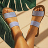 The Haven Stripe Sandal In Blue Image - 1