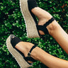 Seaside Heights Scallop Espadrille in Black Image - 1