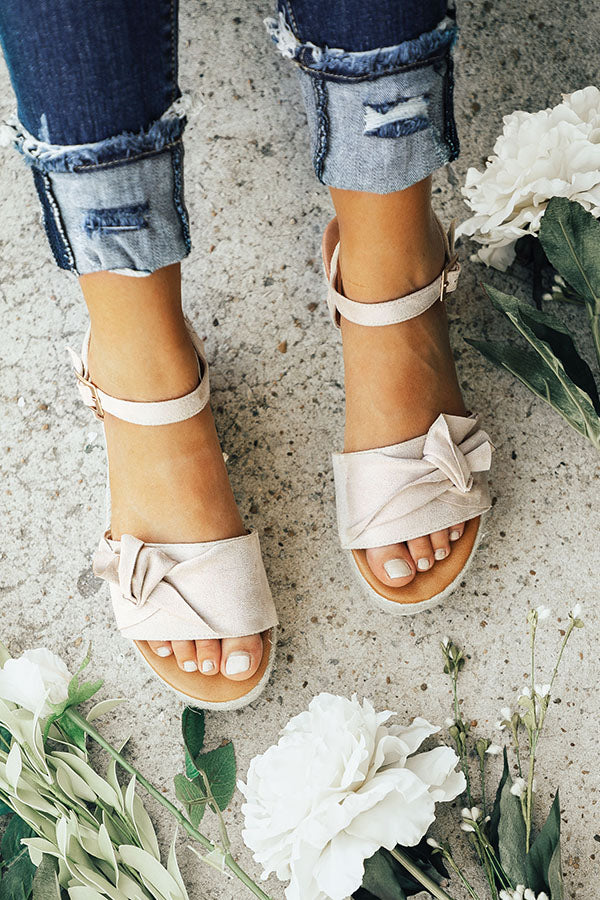 San Francisco Bow Espadrille in Stone Image - 2