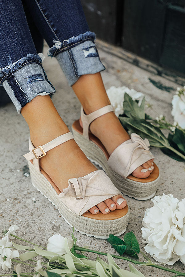 San Francisco Bow Espadrille in Stone Image - 1