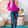 Date Night Fabulous Ruffle Top in Orchid Image - 1