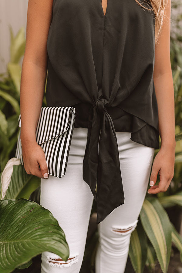 Newport Knot Shift Top In Black Image - 5