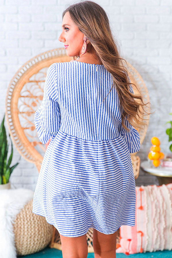 Sailboat Chic Seersucker Dress Image - 4