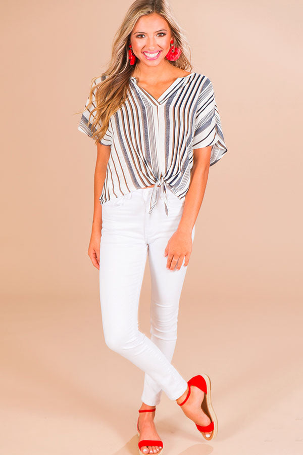 Sipping In Saint Martin Shift Top